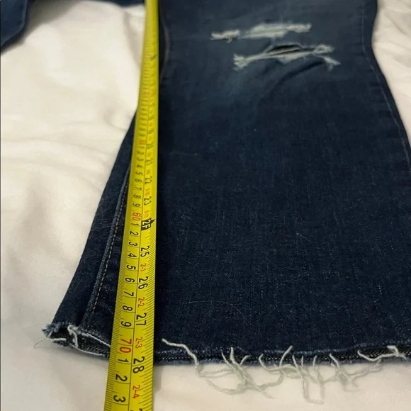 Old Navy High-Waisted Button-Fly O.G. Straight Ripped Cut-Off Jeans - Picture 13 of 16